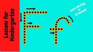 Letter F|Write the Letter F|Write letter F| Writing Alphabets for Kids|Handwriting Practice