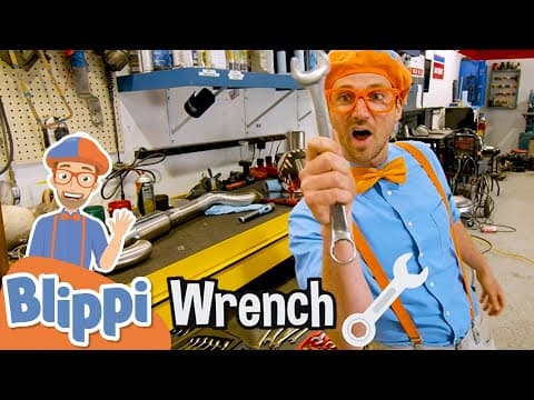 Blippi visits a mechanic - learning tools and vehicles for kids