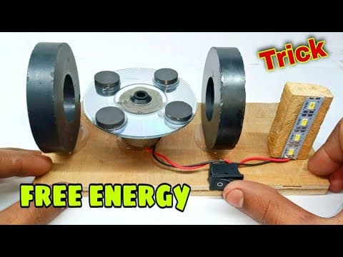 Free Energy With Dc Motor And Magnet Science Experiment | Free Electricity