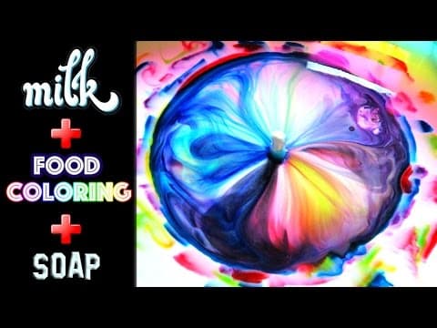 World's Biggest Magic Milk Food Coloring and Dish Soap Experiment!