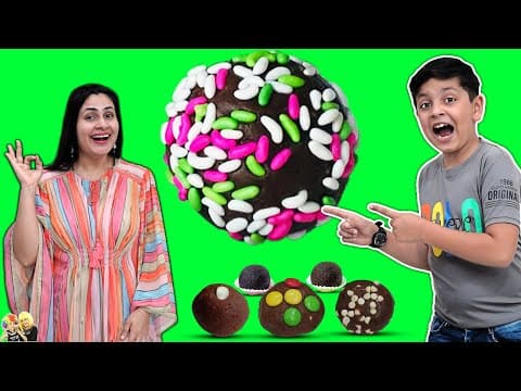 AAYU NE BANAYA CHOCOLATE KA LADDU - Kids Cooking without fire - Aayu and Pihu Show