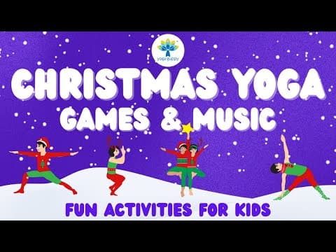 Christmas Special | Memory Game, Brain Gym & Partner Yoga Poses for Kids | X'mas on Yoga Guppy