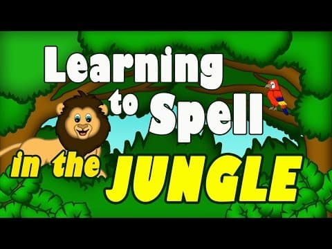 Learning to spell in the jungle - abc songs for kids - alphabet toddlers preschool -animal sounds
