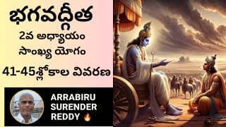 Bhagavad Gita శ్రీమద్భగవద్గీత 2వ అధ్యాయం సాంఖ్య యోగం 41-45 శ్లోకాల విస్తృత వివరణ