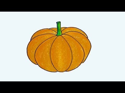 how to draw pumpkin easy, Pumpkin drawing