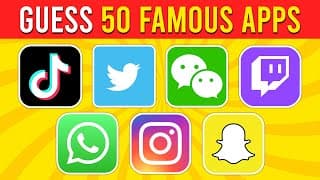 Guess the App Logo in 5 Seconds - 50 Famous App Logos Quiz