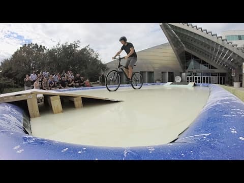 What kind of liquid lets you run across its surface?