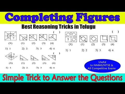 Best reasoning tricks in telugu - completing figures - useful to all competitive exams