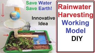 Rainwater harvesting working model | inspire award science project to save water ) DIY