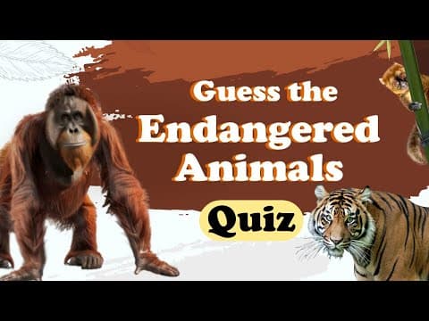 Guess the World’s Most Endangered Animals| Quiz & Facts for Kids and Curious Minds!