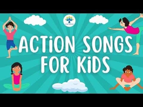 Action Songs for Kids | Jungle Yoga Freeze Dance | Yoga Musical Warm up for Children | Yoga Guppy