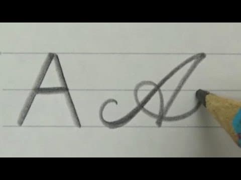 Print and cursive handwriting with pencil - neat and clean