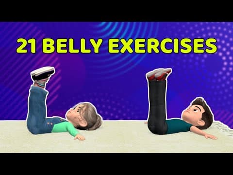 21 EXERCISES TO LOSE BELLY FAT AT HOME – KIDS WORKOUT