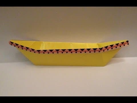 How to make a paper boat ( canoe).
