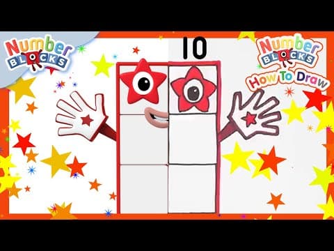 How to draw Numberblock Ten | Drawing Tutorial for Kids | Learn to Count 1 to 10