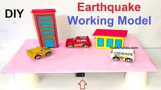 earthquake working model using cardboard