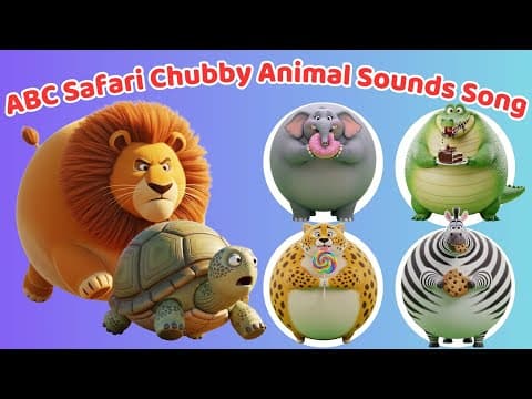 π ABC Safari CHUBBY Animal Sounds Song π¦ Supper Funny Fat Safari Animals Chasing & Learning AβZ! πΏ