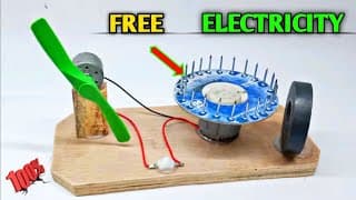 Free Energy With Two Dc Motor | Convert Electric Energy From Mini Dc Motor And Magnet