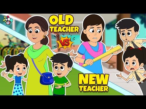 Old Vs New Teacher | Telugu Kathalu | Moral Stories | Kids Animation Story | Puntoon Kids