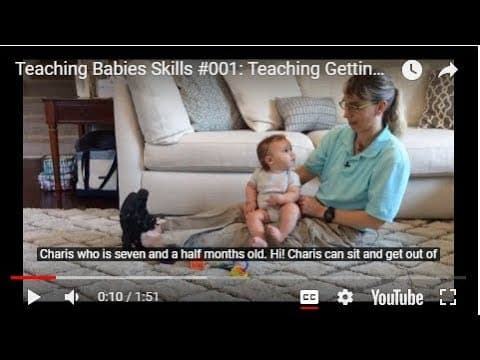 Teaching Getting into Sitting: Teaching Babies Movement Skills 