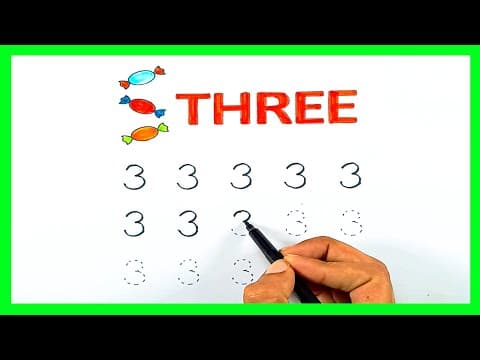 Tracing - how to write numbers - how to write 3 - tracing numbers worksheets