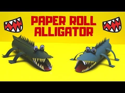Paper Roll Alligator - Easy Kids Crafts