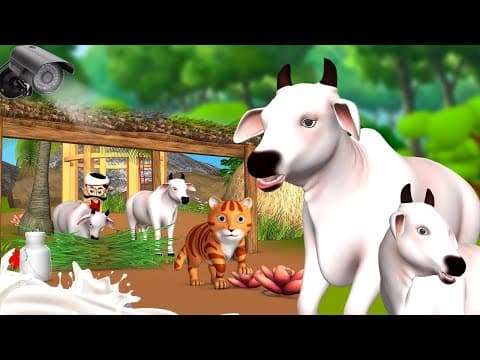 నిజాయితీ గల ఆవు దొంగ పిల్లి - Honest Cow and Cat Thief 3D Animated Telugu Moral Stories JOJO TV