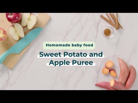 Homemade baby food: Sweet potato and apple puree