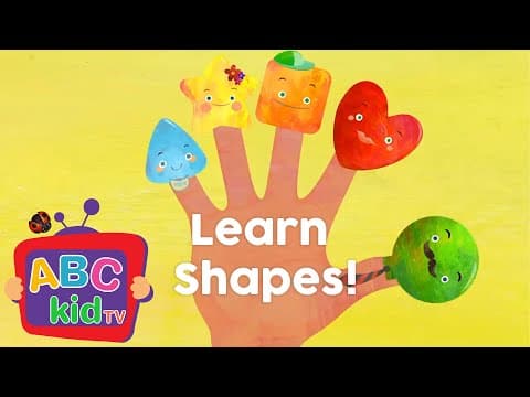 Learn Shapes with the Finger Family! 🟣🟨 | ABC Kid TV | Nursery Rhymes & Kids Songs