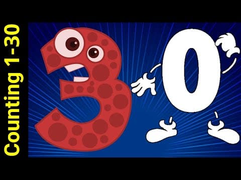 Count 1 to 30 - learn numbers 1 to 10 spelling english - numbers