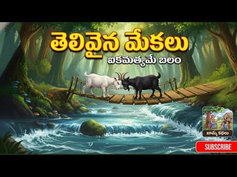 కోపం వద్దు - ఆలోచన ముద్దు! | The Two Goats on a Bridge | Best Telugu Kids Stories