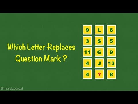 Which letter replaces question mark ? - - 99% fails to answer - missing letter puzzle