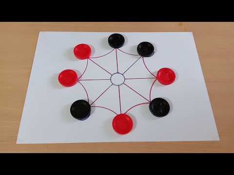 Mu Torere New Zealand Board Game || Simple children indoor board game