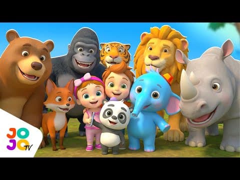 Learn Animal Names in English | Baby Boy & Girl Meet Cute Animals! Educational Videos for Kids