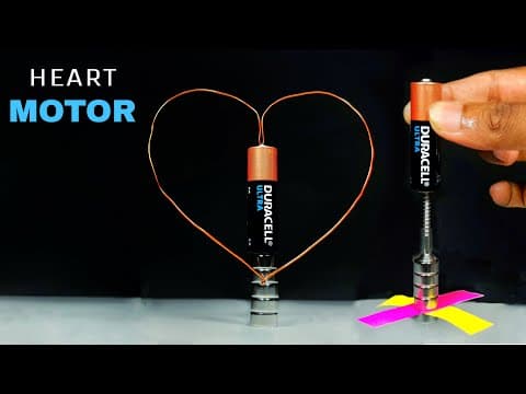 World's Simplest Electric Motor - Simplest DC Motor Science Project