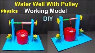 water well working model with pulley - physics working model for science exhibition