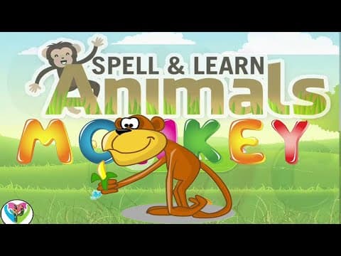 Monkey and More Animals - Spell and learn animals