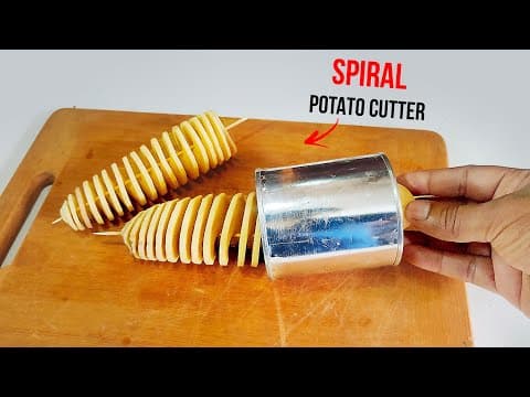How to Make Spiral Potato Cutter || Spring Potato Machine || DIY Potato Chips maker
