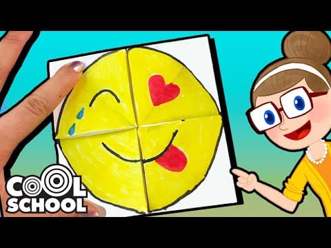 DIY Magic Emoji Card 😜😁 Crafty Carol Crafts for Kids 🎨 Cool School