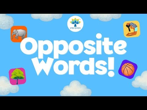 Yoga Poses to learn Opposites in English for Kids | Easy Yoga for Focus & Balance | Yoga Guppy