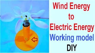 wind turbine energy to electricity converter working model science project