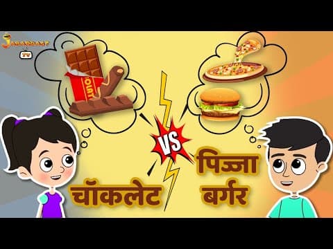 चॉकलेट Vs पिज्जा बर्गर | Chocolate Vs Pizza Burger | Jabardast Hindi Kahaniya | Moral Story