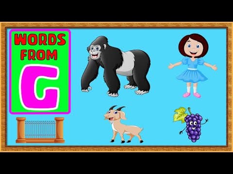 5 words from g - words from g - g for goat - words from alphabets