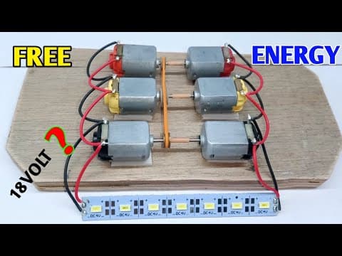 How to make free energy with 6 dc motor