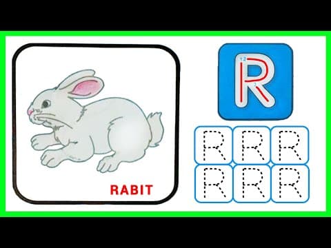 Tracing - tracing letter r - tracing letters for kids - practice writing letter r