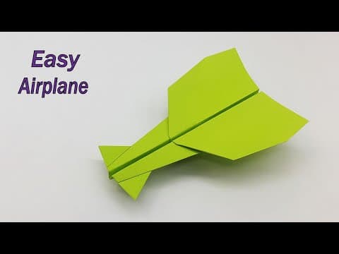 How To Make An Easy Paper Airplane  Origami Paper Plane