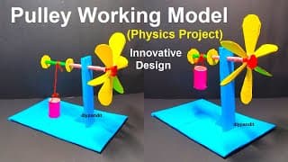 pulley working model - wind turbine design - for science project - simple and easy