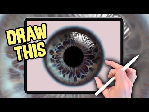 Ipad painting tutorial - paint a realistic eye with me