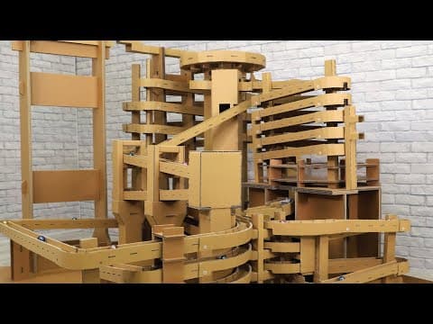 Making a giant cardboard marble run from scratch