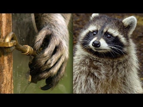 Racoon Demonstrates Problem Solving Skills